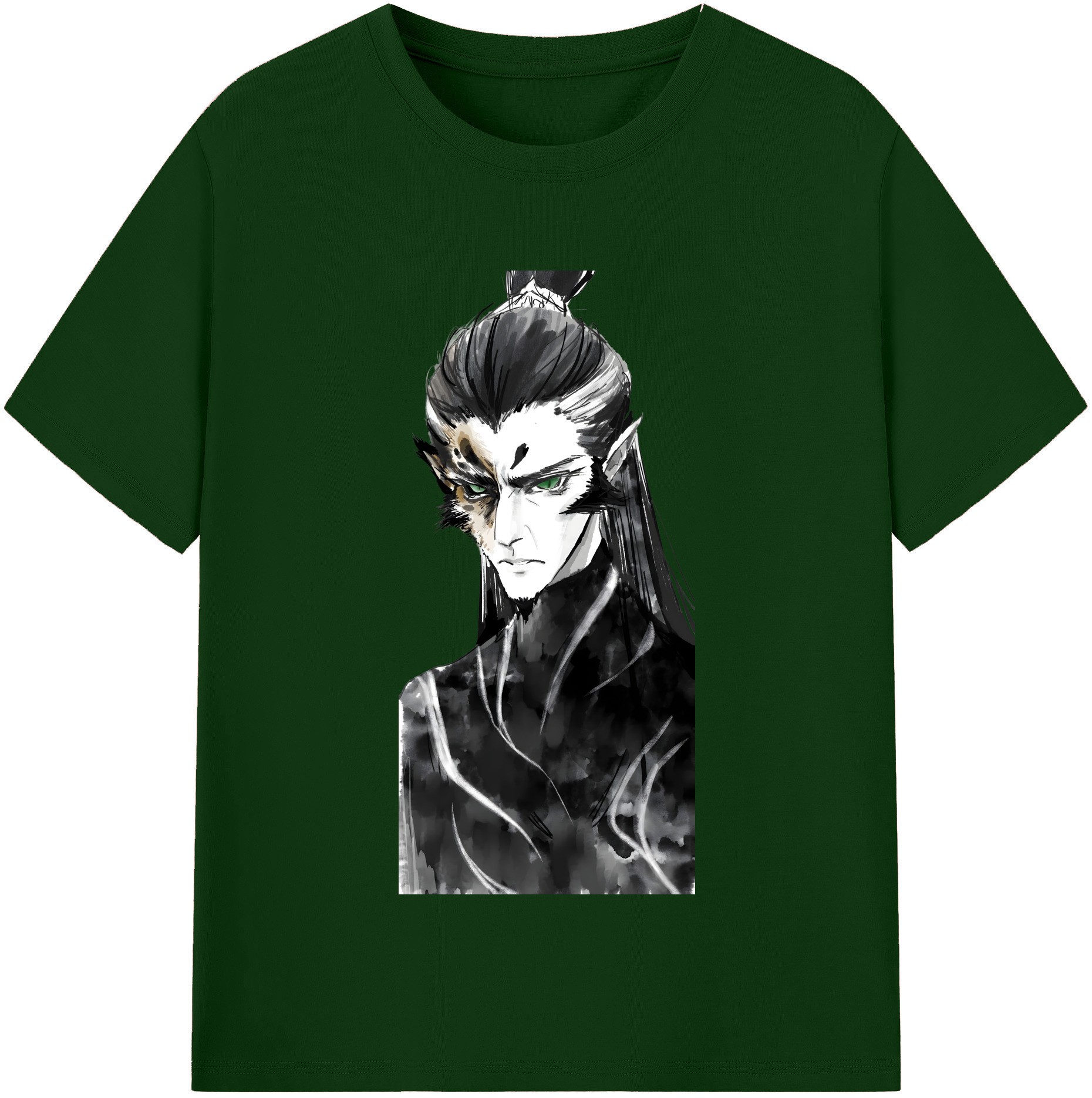 （画像用） Ne Zha 2 ナタ 魔童の大暴れ 綿100％半袖Tシャツ（フロントプリント）